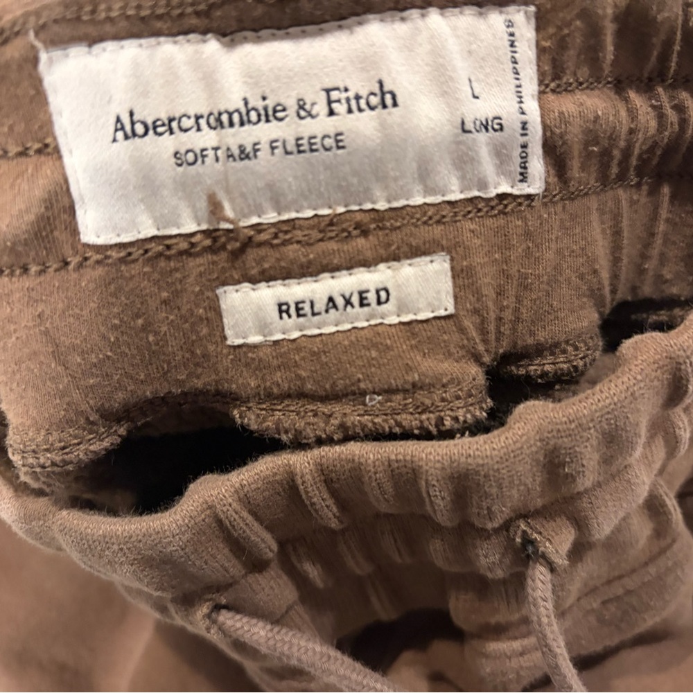 Abercrombie & Fitch Soft Brown Fleece Joggers